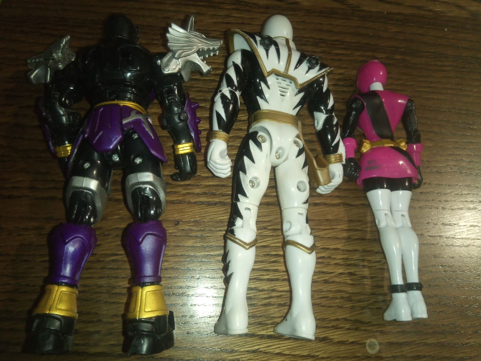 Figurki Power Rangers Bandami 3 sztuki kolekcja vintage