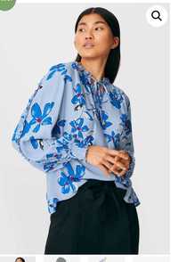 Bluzka C&A Premium niebieska w kwiaty rozmiar 44