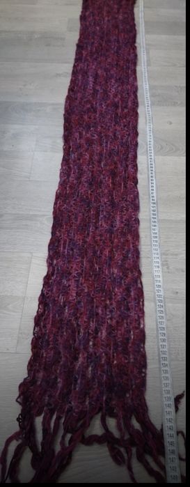 Яркий симпатичный теплый шерстяной шарф, размер универсальный