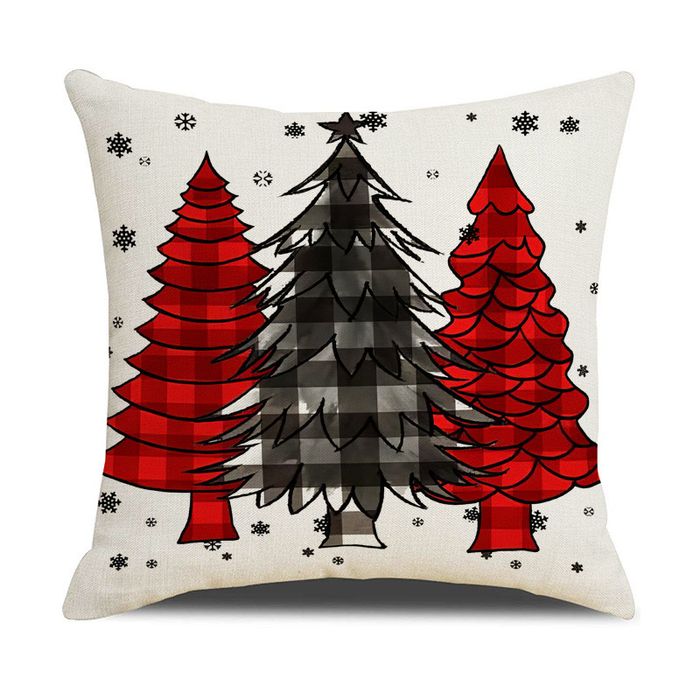 Декоративні наволочки з новорічно-різдвяним принтом.