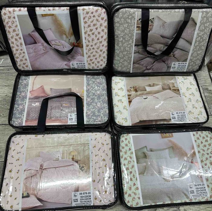 Комбінована різнокольорові фланелеві комплекти білизни "Байка" Koloco!