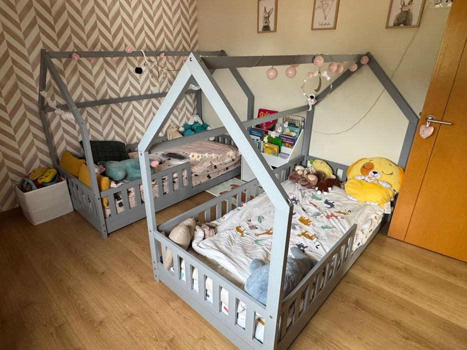 Camas montessori criança formato casinha 190x90