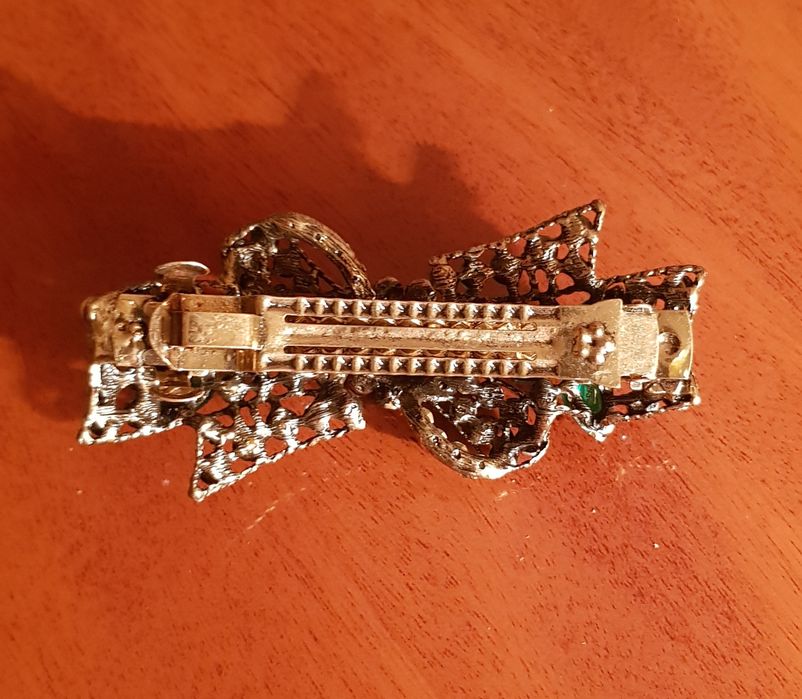 Винтажная Заколка-автомат в виде банта  9 см × 4 см