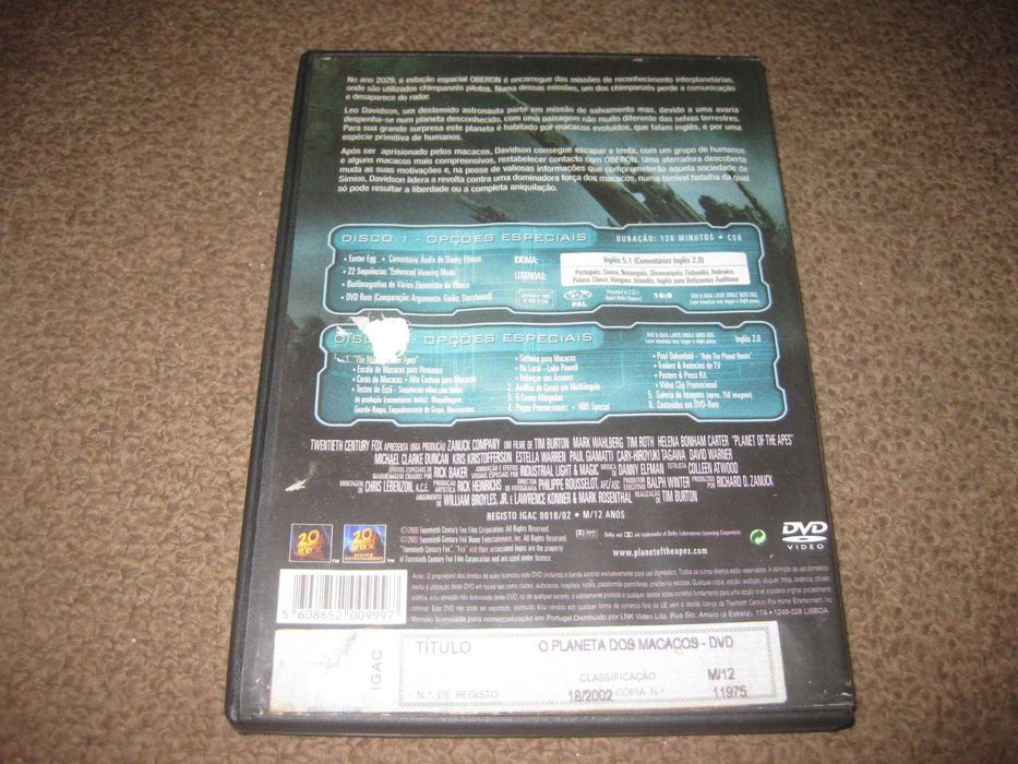 "Planeta dos Macacos" com Mark Wahlberg/Edição Especial com 2 DVDs!