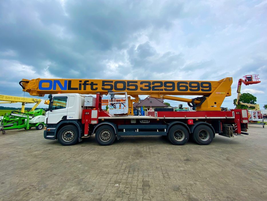 Podnośnik koszowy, zwyżka 27m, 45m (4x4) 53m (6x4) 70m (8x6) - Kraków