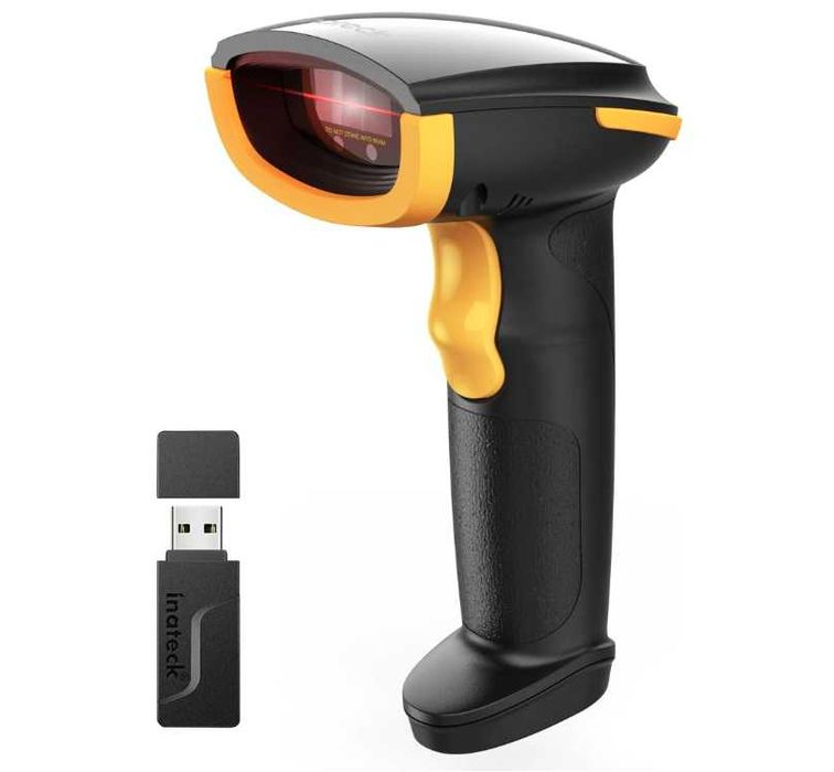 Inateck Skaner kodów kreskowych Bluetooth, 1D 2D QR Code, bezprzewodow