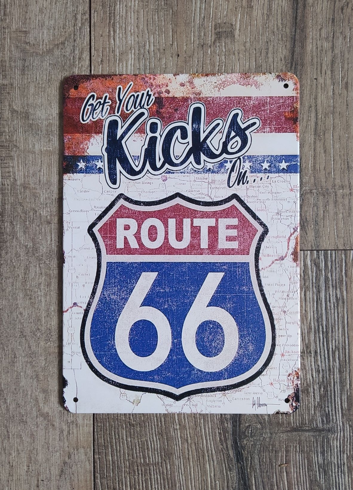 Tablica rejestracyjna Kicks Route 66 Nowa Wysyłka