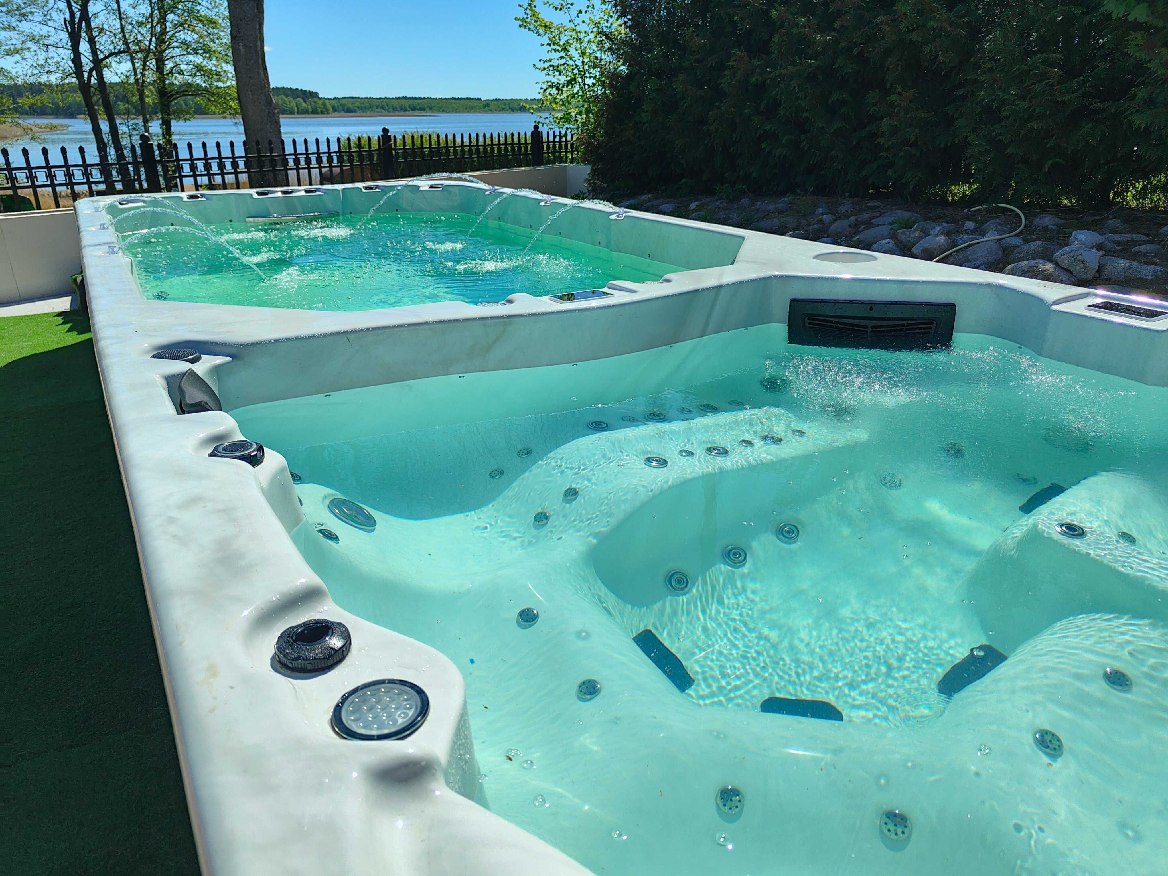 Swim spa - 5.8m -basen z przeciw prądem + jacuzzi - gwarancja 24mc