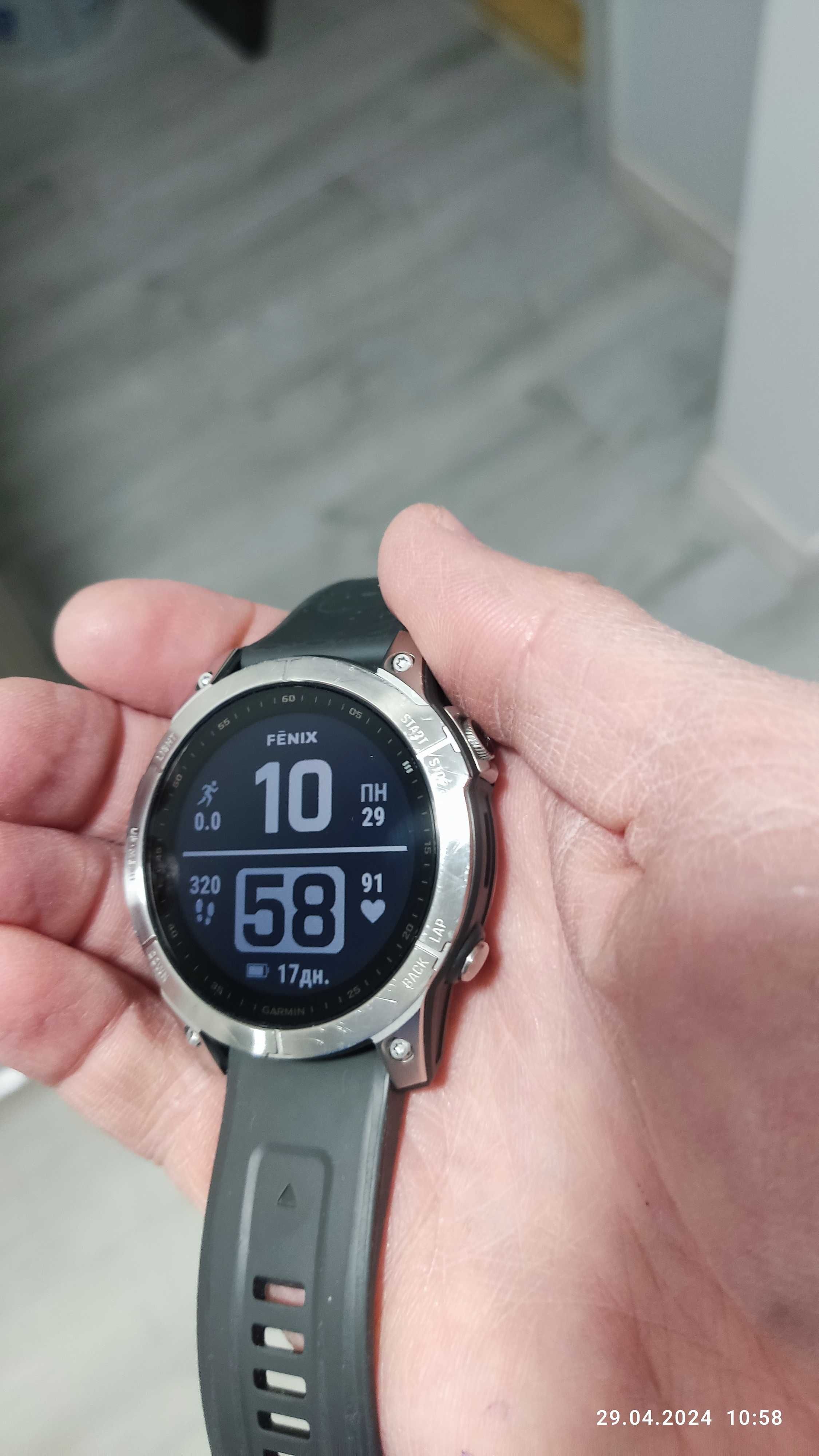 Годинник Garmin Fenix 7 Standard Edition Silver with Graphite Band