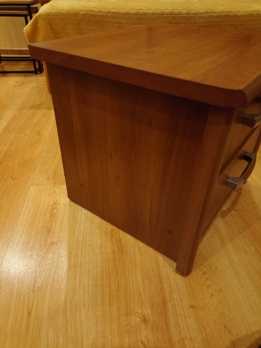 Szafka nocna wenge, dwie szuflady, 46 cm