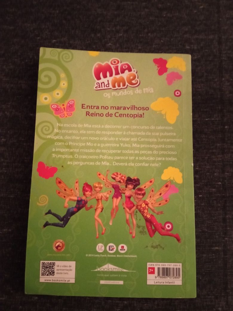 Livro Juvenil "Mia And Me" Os Mundos de Mia Usado