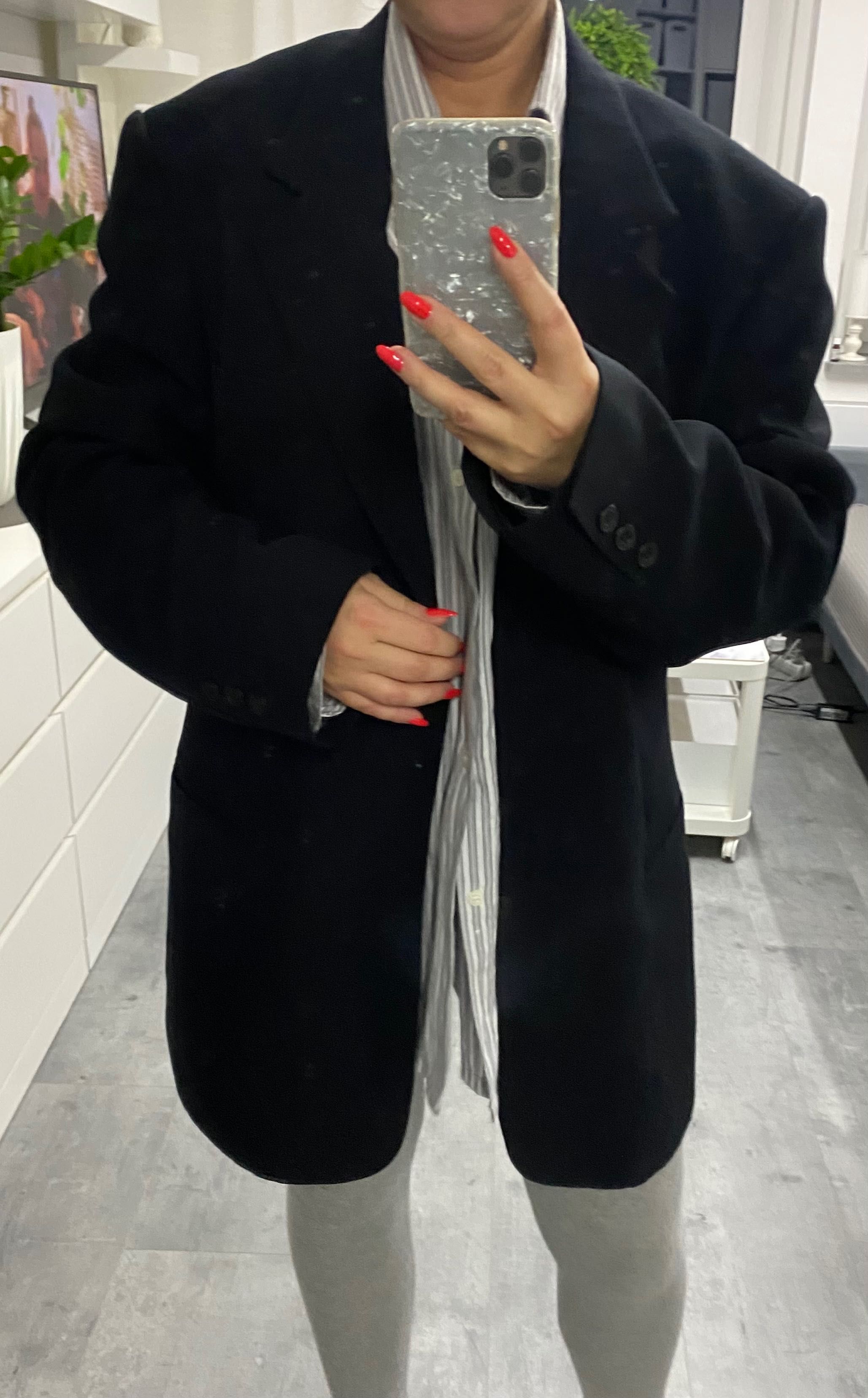 Czarna marynarka oversize Pawo l-xxl