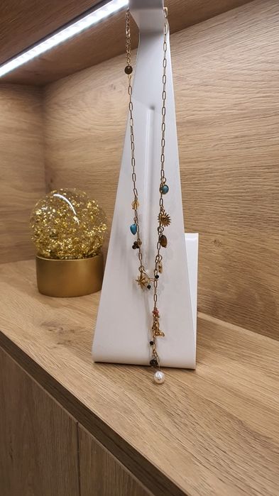 zestaw sztucznej biżuterii złota stal szlachetna