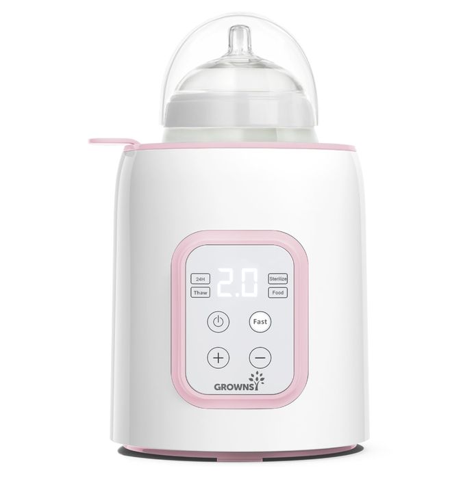 Szybki podgrzewacz do butelek 8w1 dla niemowląt z timerem GROWNSY róż