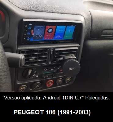 (NOVO) Rádio 1DIN Android • Peugeot 106 • 205 • 306 • 405 • 807 • 1007