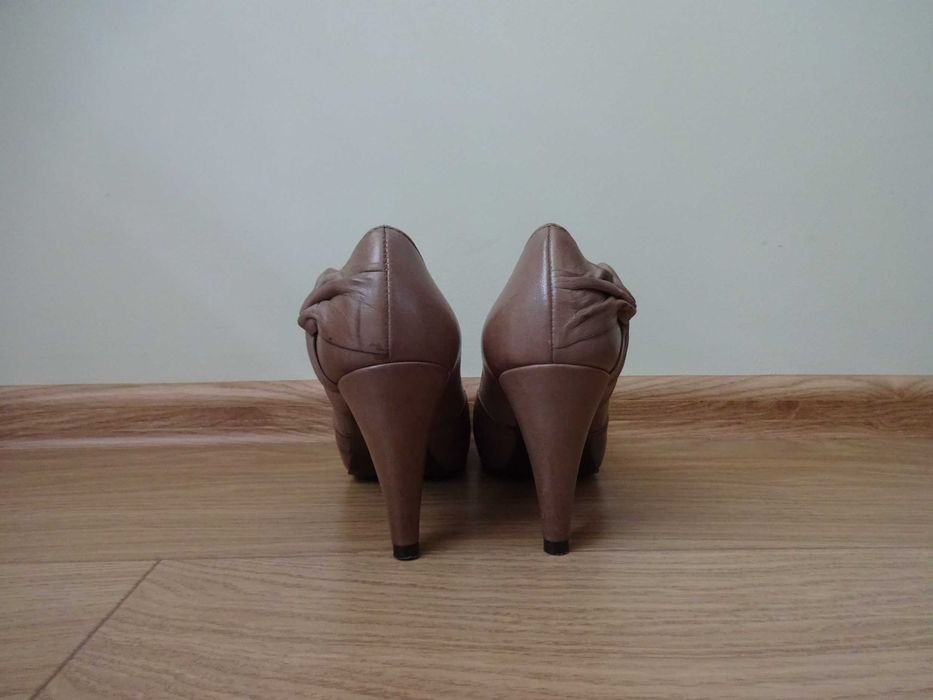 Ryłko 35 czółenka, jasny brąz, skóra