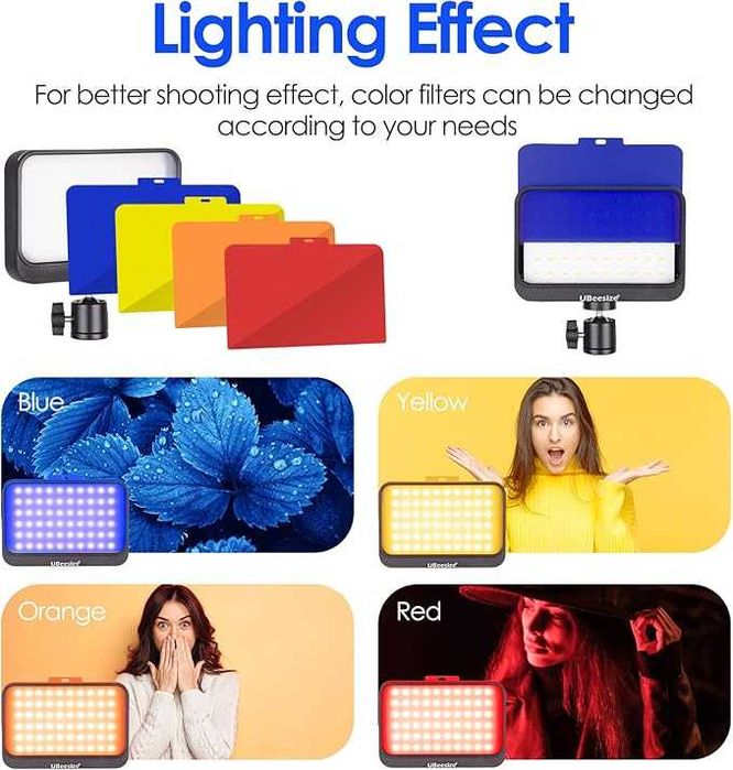 Lampa LED ze statywem kolorowe Filtry transmisji Vlogowania regulacja
