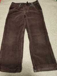 Ciepłe spodnie 116 cm szersze w pasie