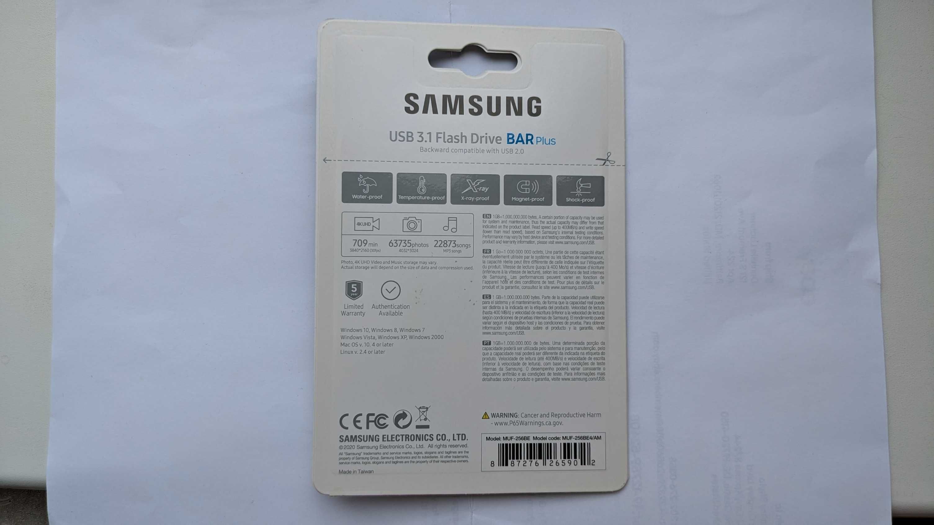 Флеш пам'ять USB 3.1 Samsung Bar Plus 256 GB Titan Grey