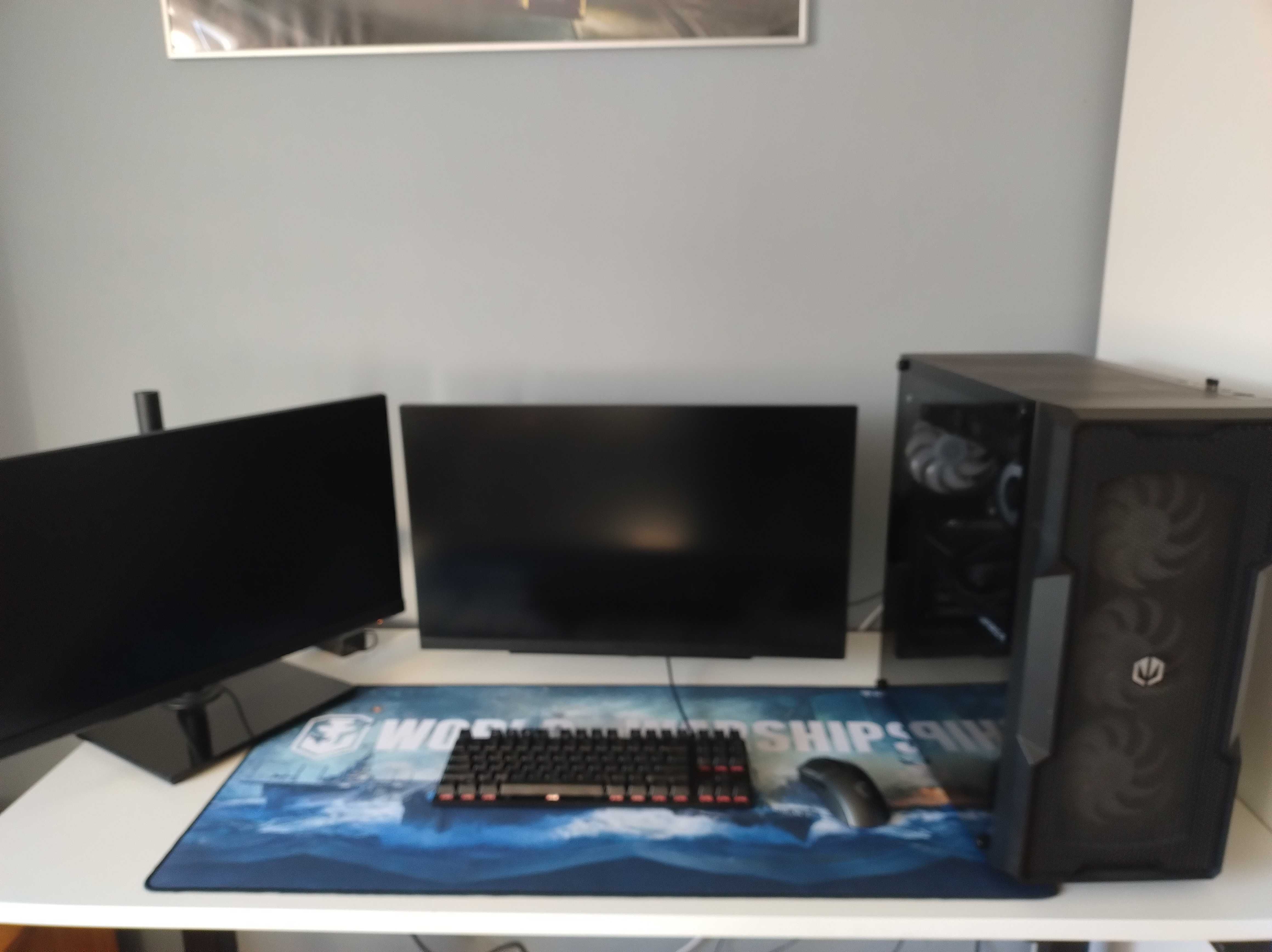 MEGA zestaw komputer Ryzen 7+ Dwa monitory