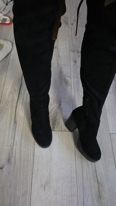 Сапоги ботфорты черные