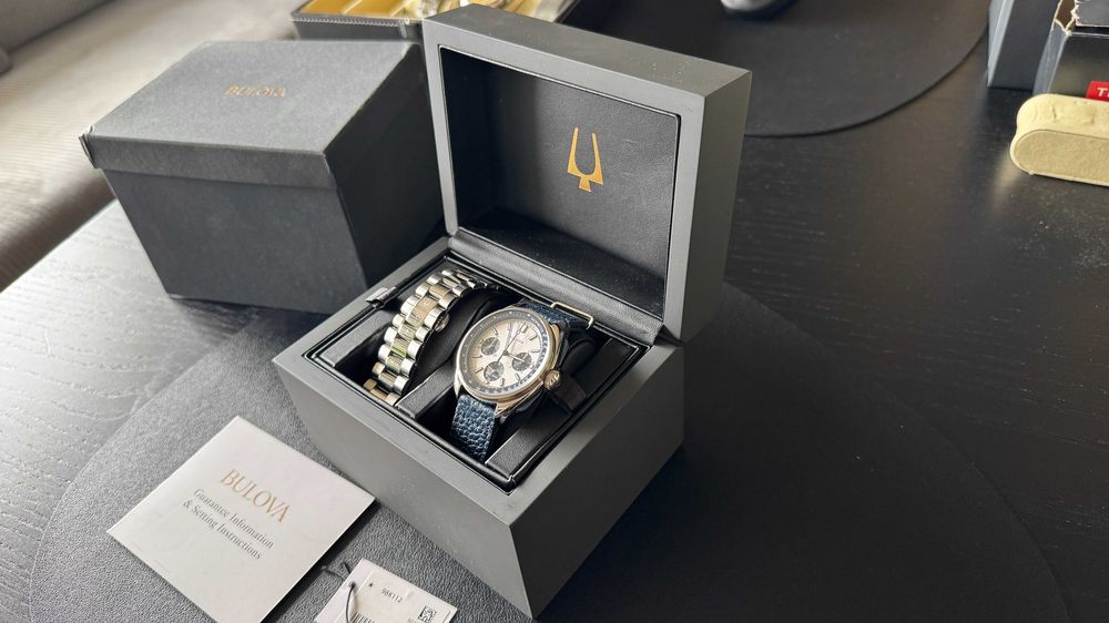 Zegarek Bulova Lunar Pilot 98K112 – Chrono, Panda , 2 paski, Jak NOWY