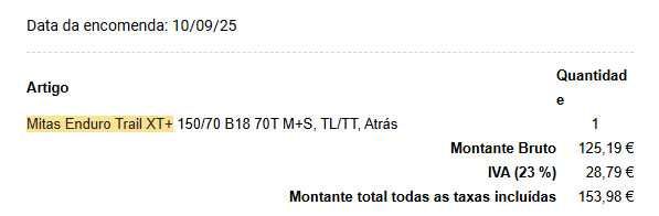 Pneu Mitas Enduro Trail XT+ 18"