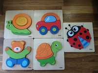 Układanki drewniane puzzle Viga Toys