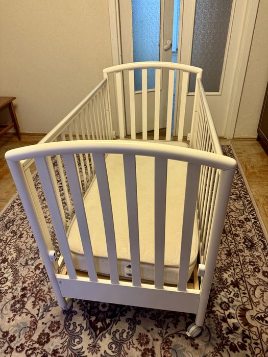 Ліжечко Pali Ciak білого кольору