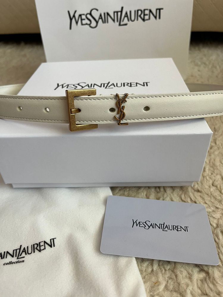 YSL, Saint Laurent, kremowy, biały, numery, 2 cm
