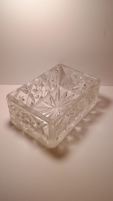 Piękna kryształowa szkatułka, vintage