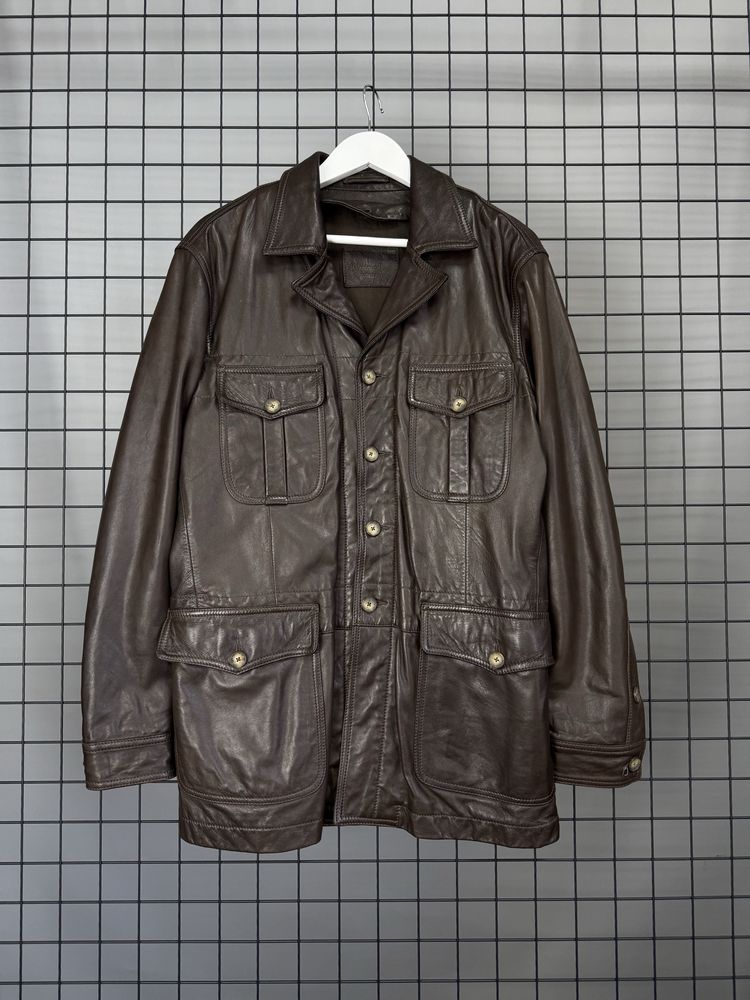 Чоловіча шкіряна куртка massimo dutti