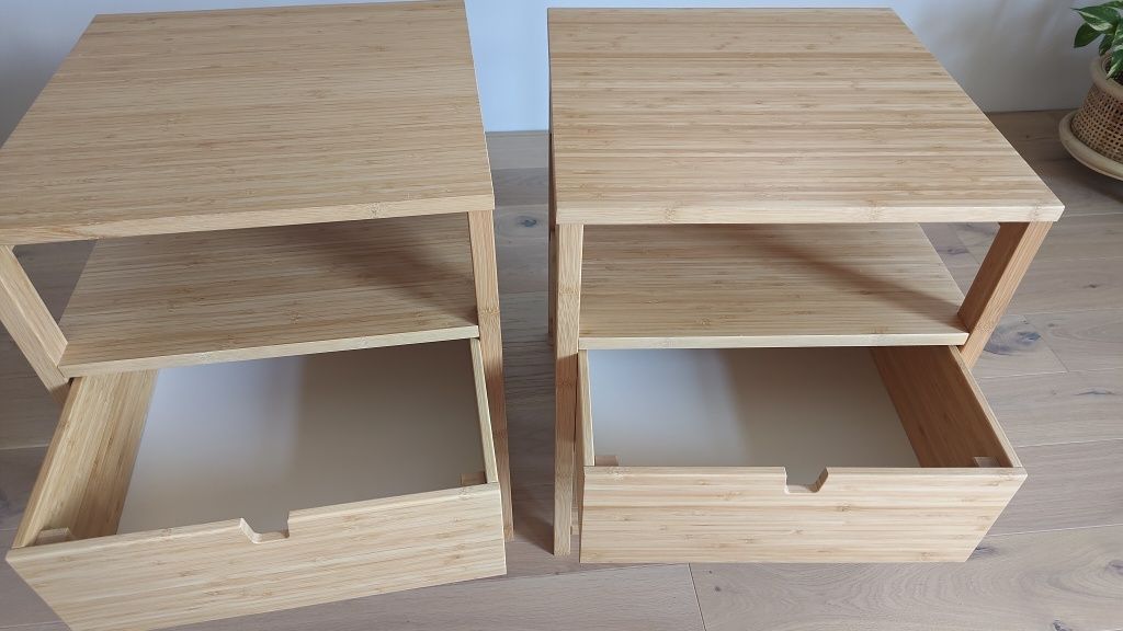 Ikea Nordkisa szafki nocne, drewniane