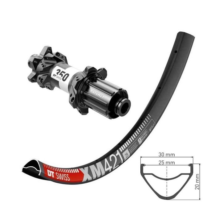 Koło tylne DT Swiss XM421 29'' + DT Swiss 350, all mountain, XC