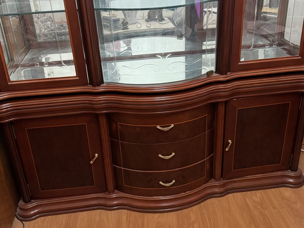Armário Vitrine Vitange com 3 gavetas
