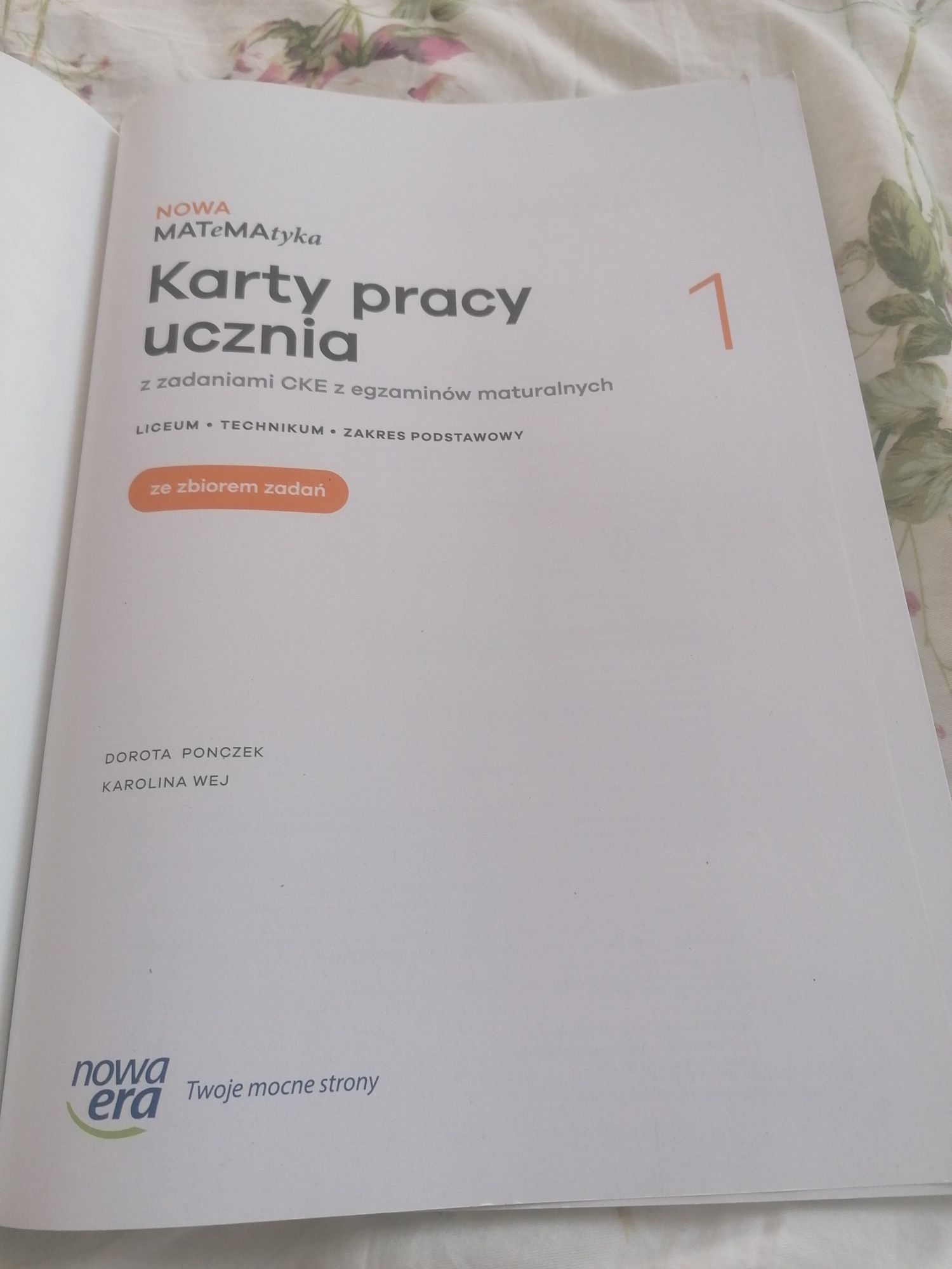 NOWE karty pracy do matematyki zakres podstawowy do kl. 1.