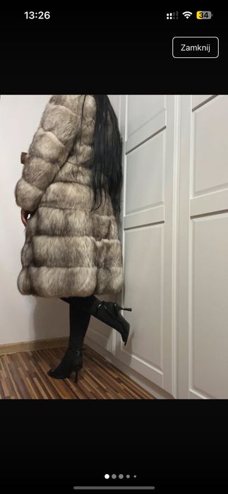 Futro z lisa vintage maxi