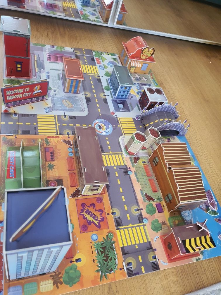 Kaboom city puzzle 3d plansza miasta super zings