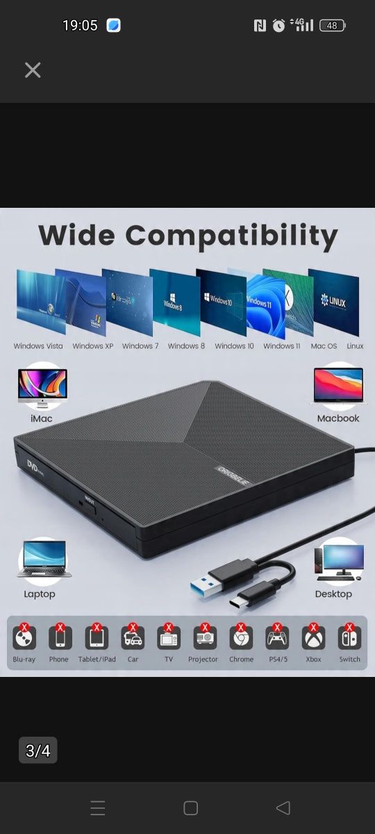 Nagrywarka DVD zewnętrzna TP620