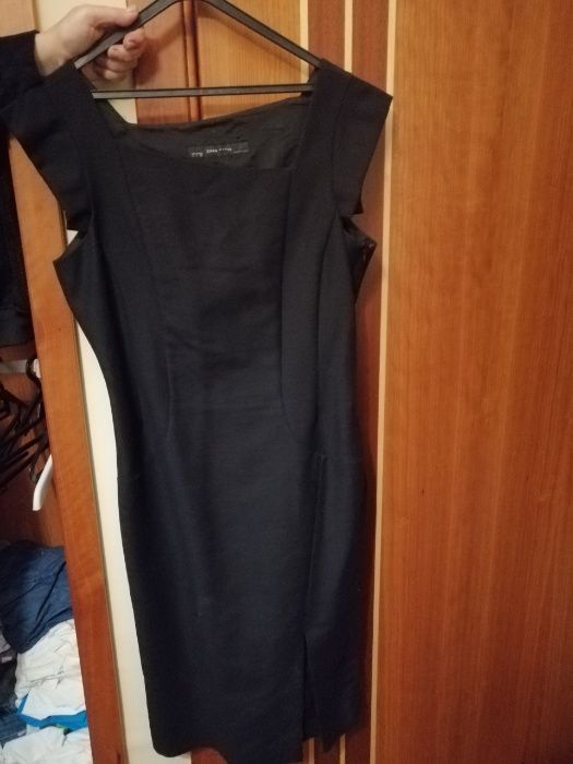 vestidos Zara e casaco zara preto