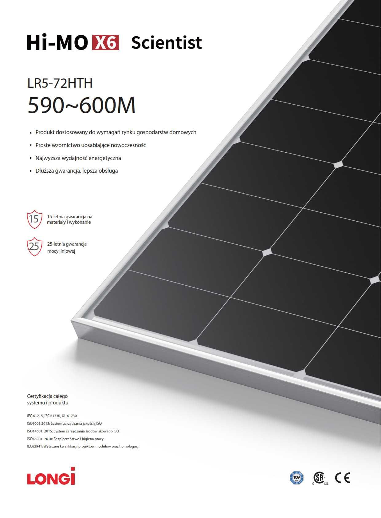 Panel 590W fotowoltaiczny Longi wysyłka za pobraniem