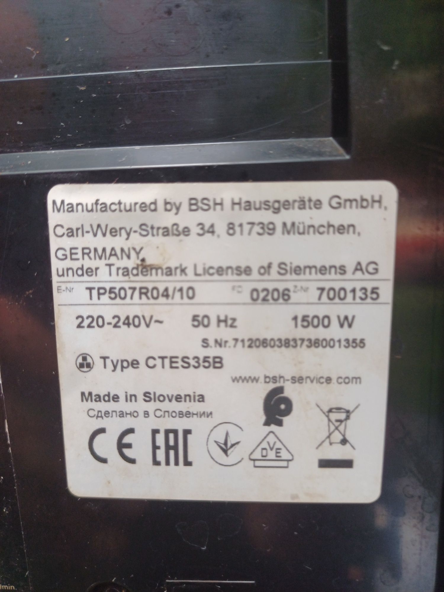 Ekspres Siemens EQ500 TP507R04/10