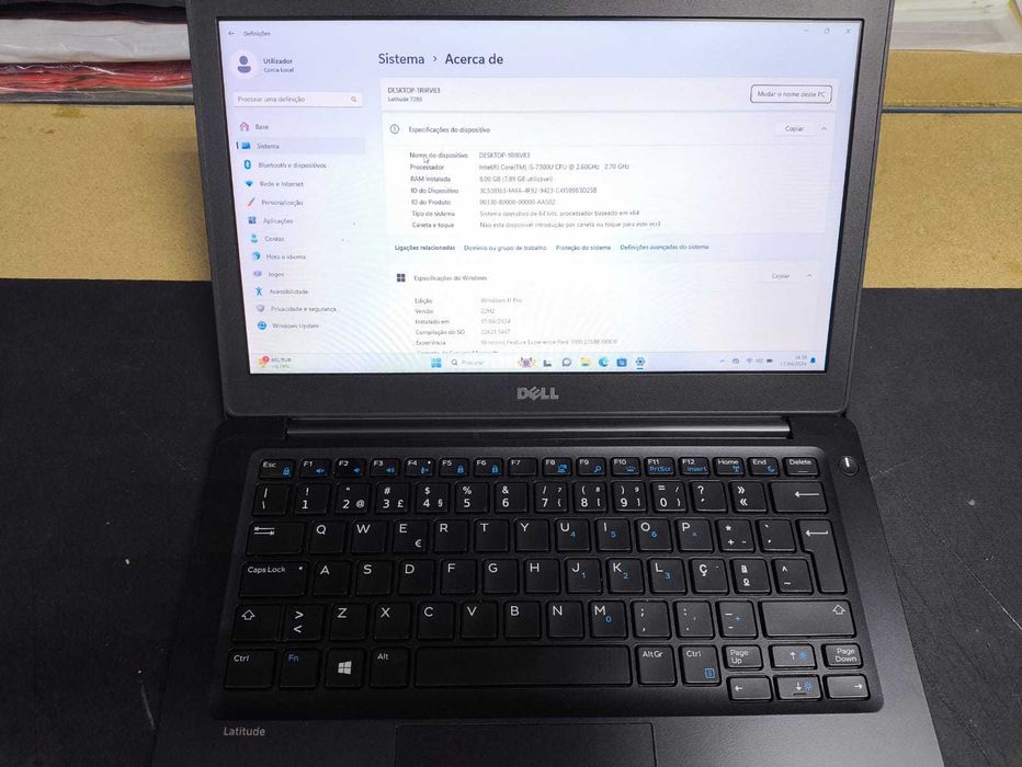 Portátil DELL 7280 Core i5 8GB SSD240GB 12.5" W11 Pro