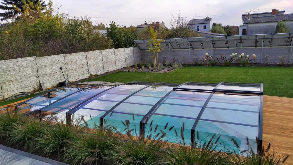 Zadaszenie basenowe, basenu 370 x 640 x 80 cm - System Covers