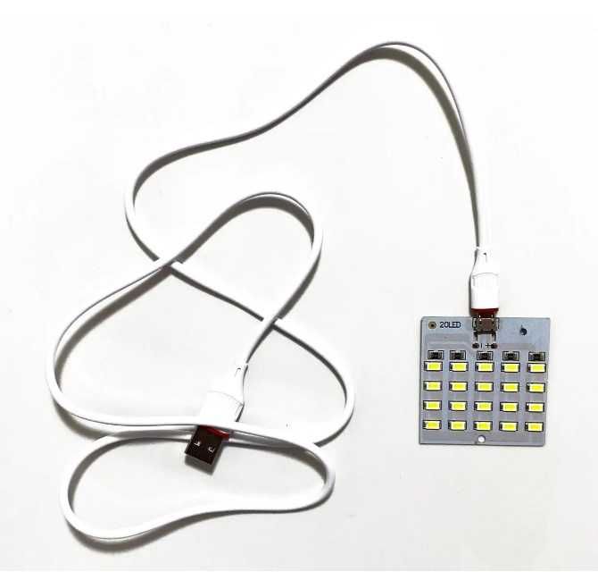 Світильник від USB, лампа від повербанка + шнур