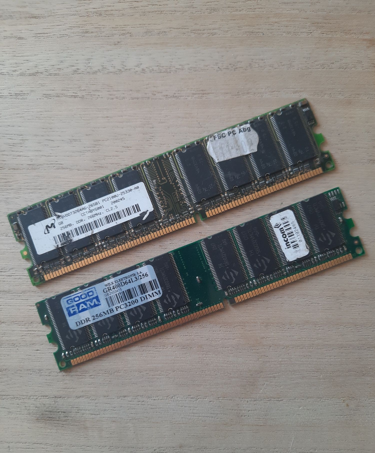 2x ram 256mb/266MHz