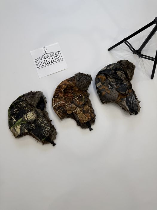 Ушанка realtree камуфляжна y2k rap sk8 / шапка ушанка ю2к реп ск8