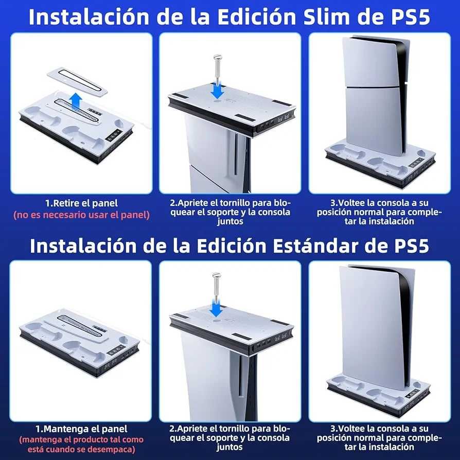 Suporte vertical ventiladores de refrigeração PS5/PS5 Slim