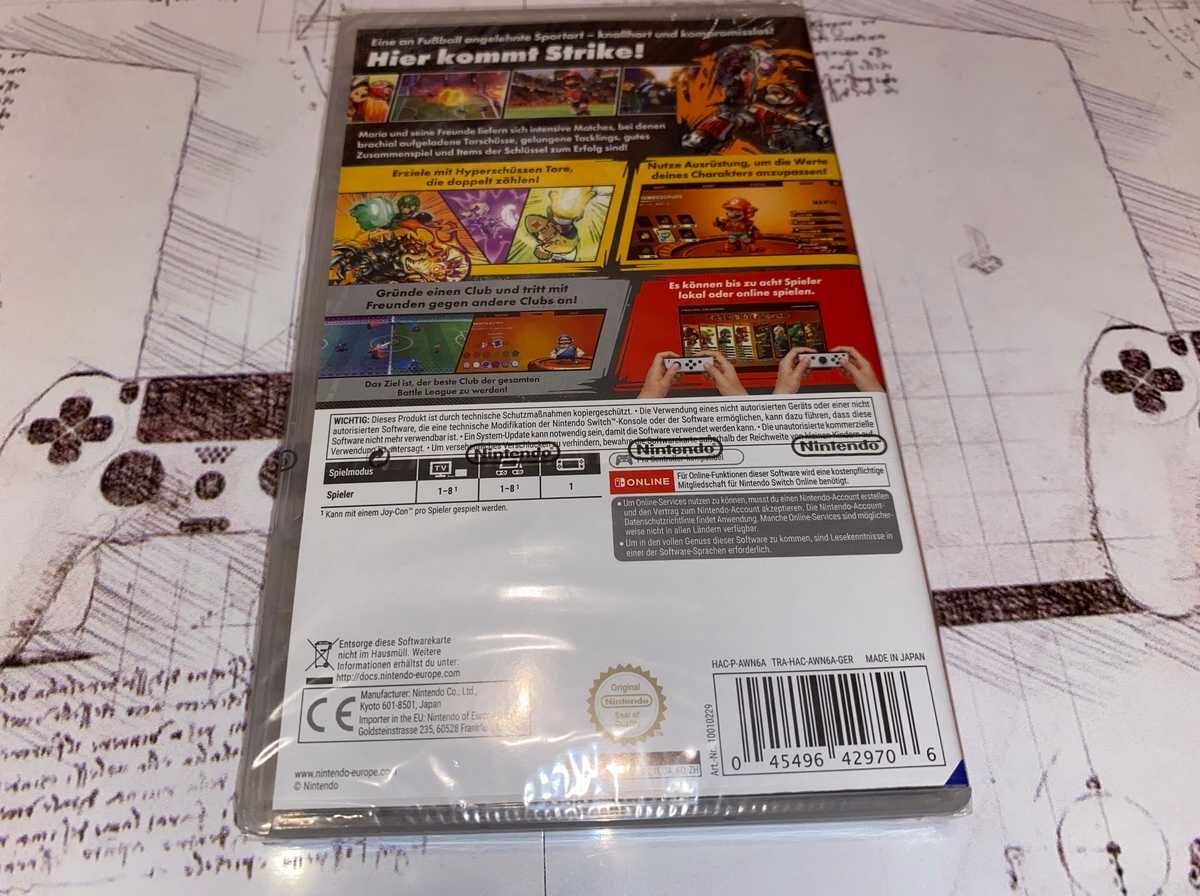 Mario Strikers Battle League Football Nintendo nowa folia
