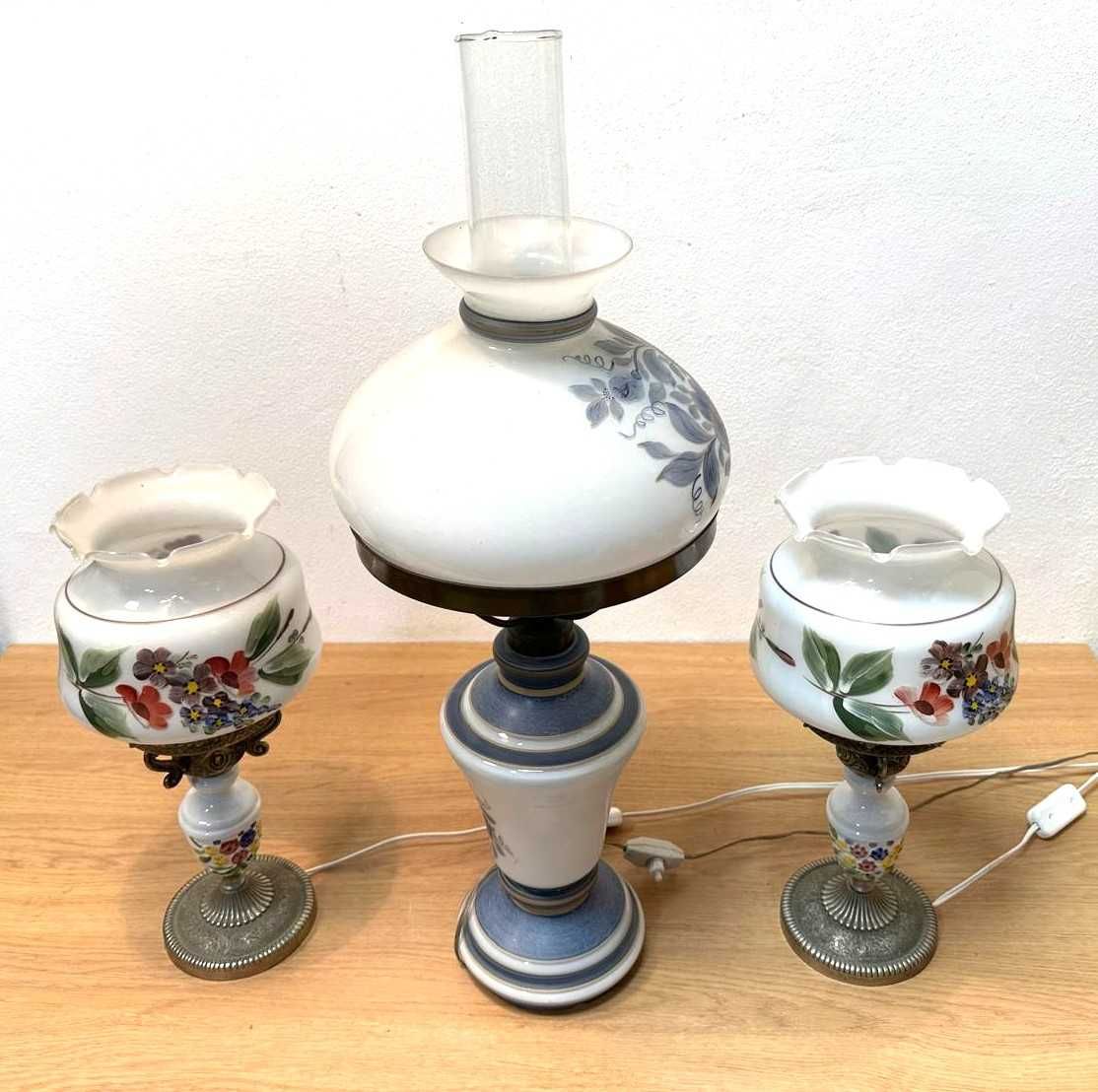 Candeeiros de mesa antigos porcelana